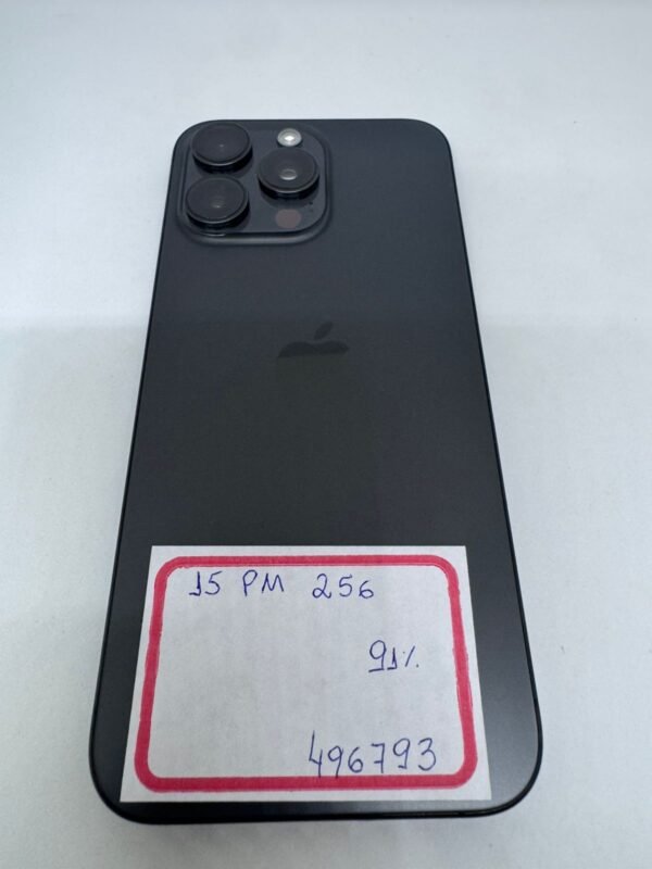 15 Pro Max Preto 256GB A+  91%